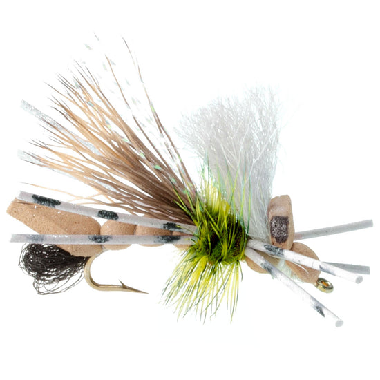 Grasshopper Trout Flies Fishing Flies Assortment Dropper Hopper Foam Body - 9 Flies 3 Patterns Hook Size 10 - Hazy Fly Fishing