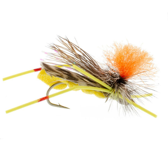 Grasshopper Trout Flies Fishing Flies Assortment Dropper Hopper Foam Body - 9 Flies 3 Patterns Hook Size 10 - Hazy Fly Fishing