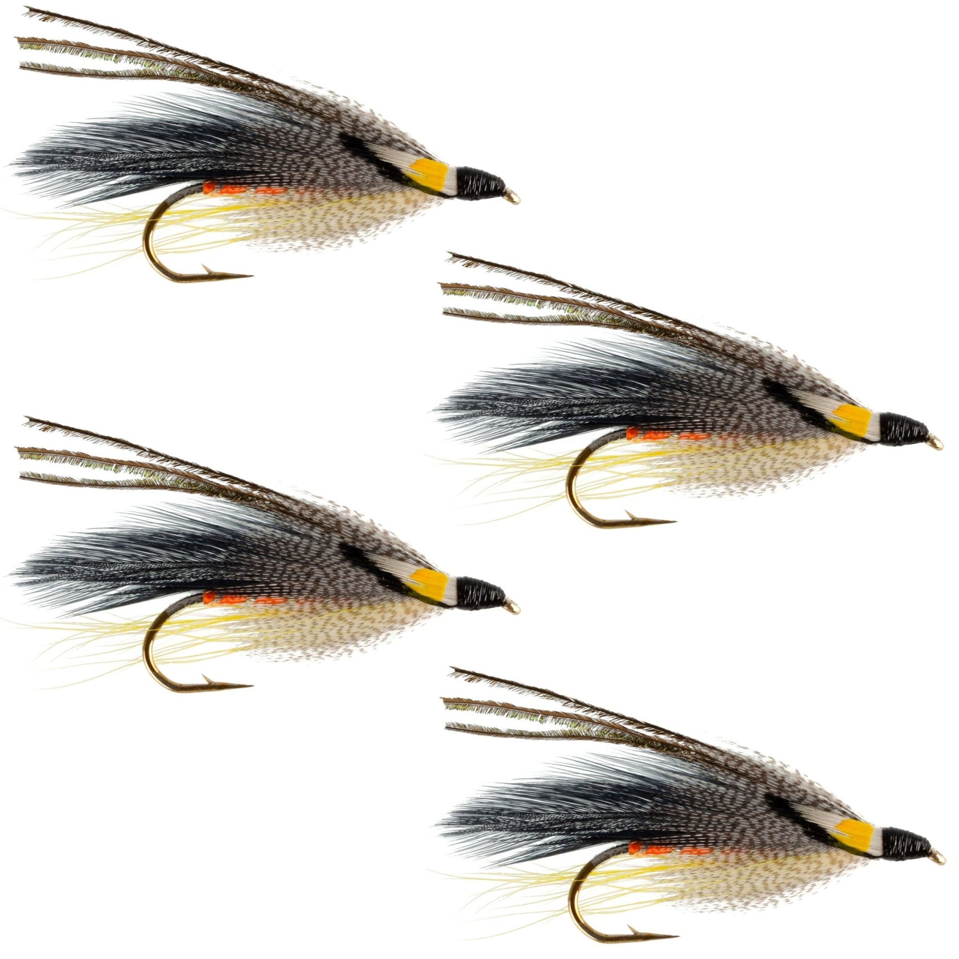 Gray Ghost Classic Streamer Flies - Set of 4 - Hook Size 4 - Hazy Fly Fishing
