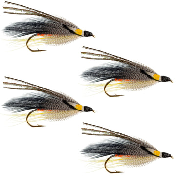 Gray Ghost Classic Streamer Flies - Set of 4 - Hook Size 4 - Hazy Fly Fishing