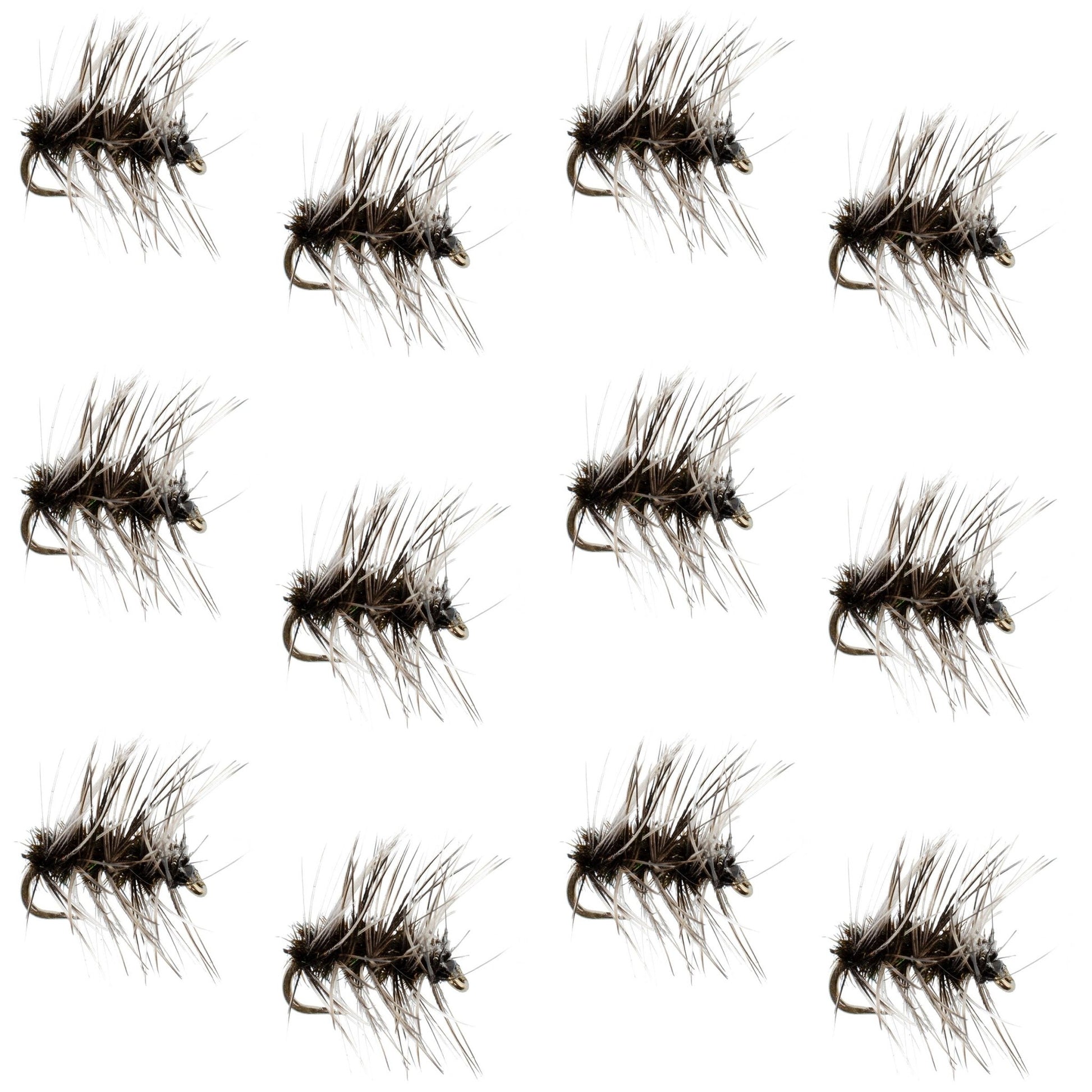 Griffiths Gnat Midge Trout Dry Fly Fishing Flies - 1 Dozen Flies Size 20 - Hazy Fly Fishing