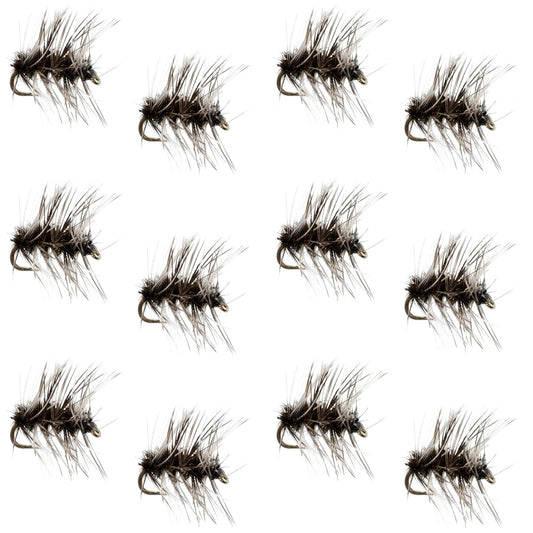 Griffiths Gnat Midge Trout Dry Fly Fishing Flies - 1 Dozen Flies Size 20 - Hazy Fly Fishing