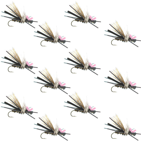 Gypsy King Hopper Foam Body Grasshopper Fly - 1 Dozen Flies Hook Size 10 - Hazy Fly Fishing