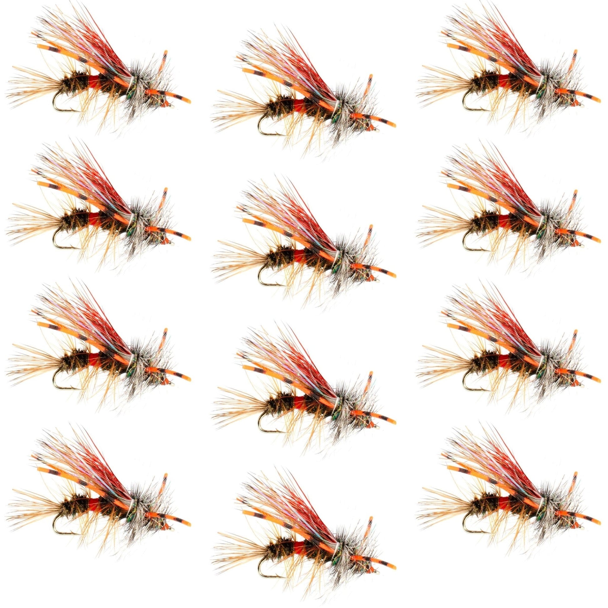 Kaufmann's Royal Crystal Stimulator Rubber Legs Dry Fly - 1 Dozen Flies Hook Size 12 - Hazy Fly Fishing