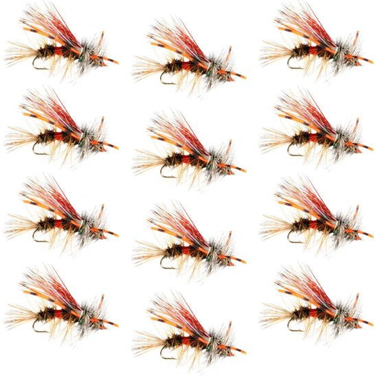 Kaufmann's Royal Crystal Stimulator Rubber Legs Dry Fly - 1 Dozen Flies Hook Size 14 - Hazy Fly Fishing