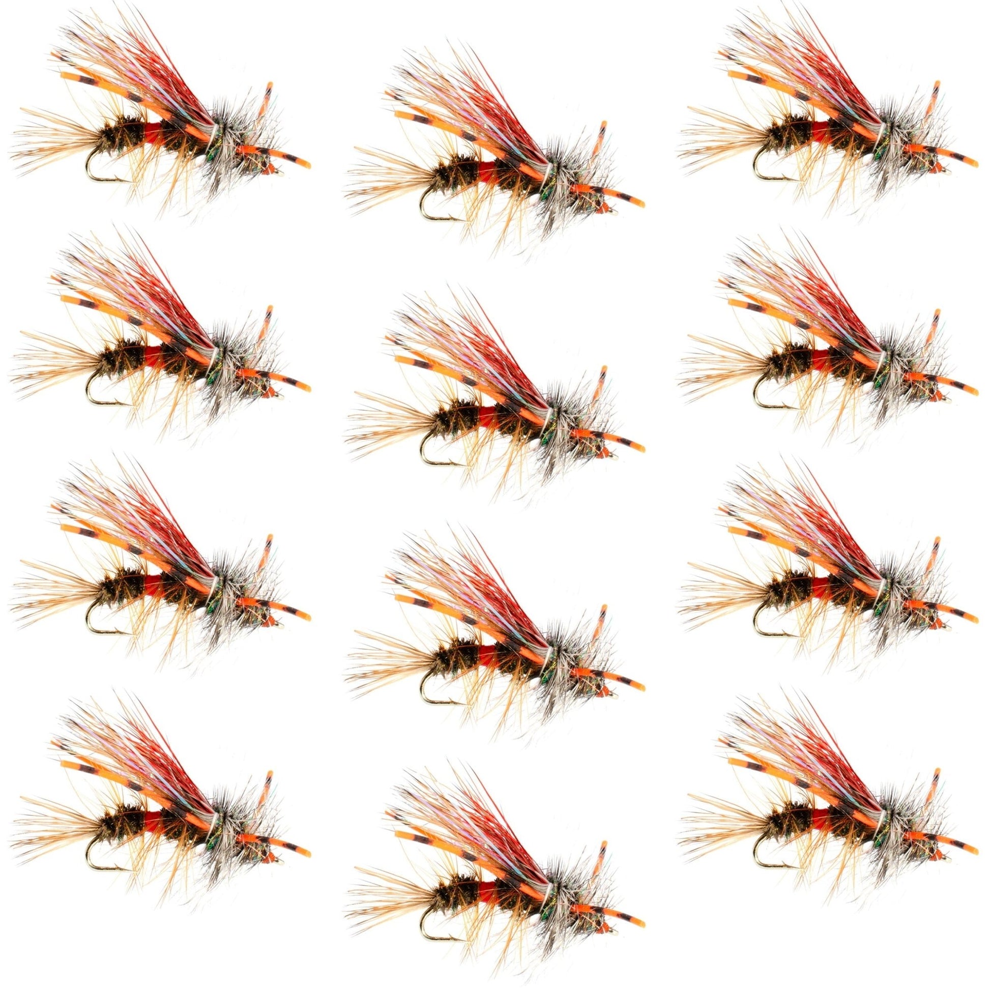 Kaufmann's Royal Crystal Stimulator Rubber Legs Dry Fly - 1 Dozen Flies Hook Size 14 - Hazy Fly Fishing