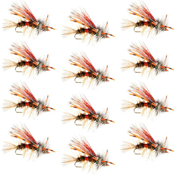 Kaufmann's Royal Crystal Stimulator Rubber Legs Dry Fly - 1 Dozen Flies Hook Size 14 - Hazy Fly Fishing