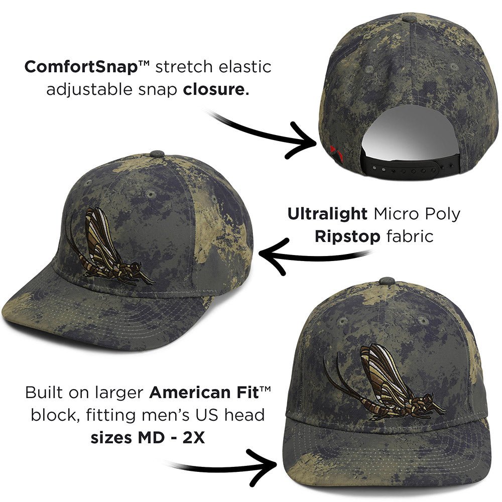 Mayfly Match the Hatch Fly Fishing 6 - Panel Cap - Hazy Fly Fishing