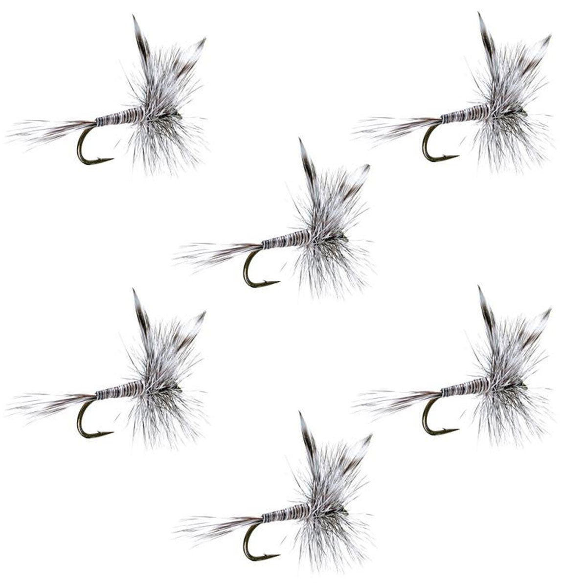 Mosquito Classic Trout Dry Fly Fishing Flies - Set of 6 Flies Size 16 - Hazy Fly Fishing