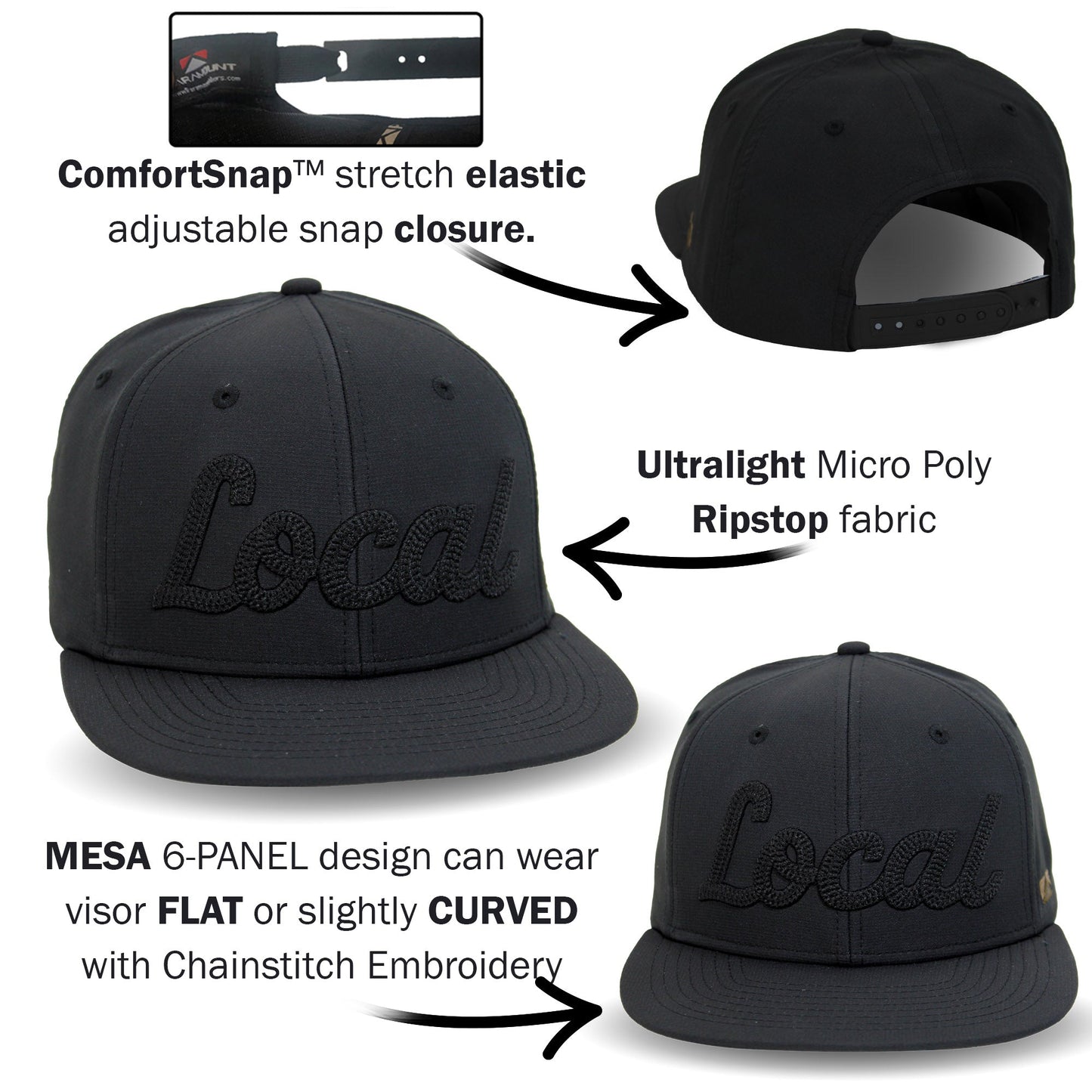 New LOCAL 6 - Panel Mesa Baseball Cap - Hazy Fly Fishing