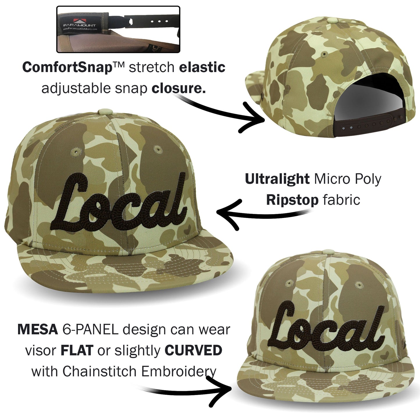 New LOCAL 6 - Panel Mesa Baseball Cap - Hazy Fly Fishing