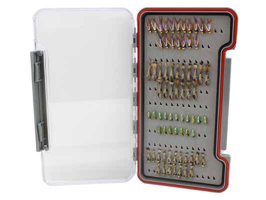 Nymph Fly Assortment, 72 Flies | Low Profile Fly Box | Wild Water Fly Fishing - Hazy Fly Fishing