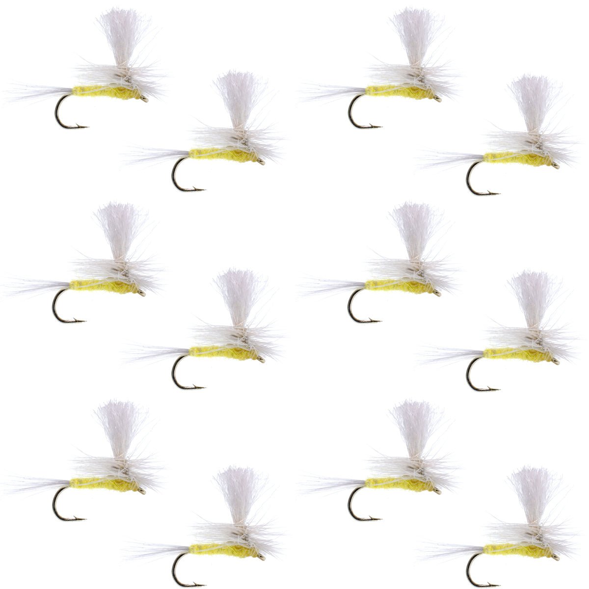Pale Morning Dun Parachute PMD Classic Dry Fly - 1 Dozen Flies Hook Size 16 - Hazy Fly Fishing