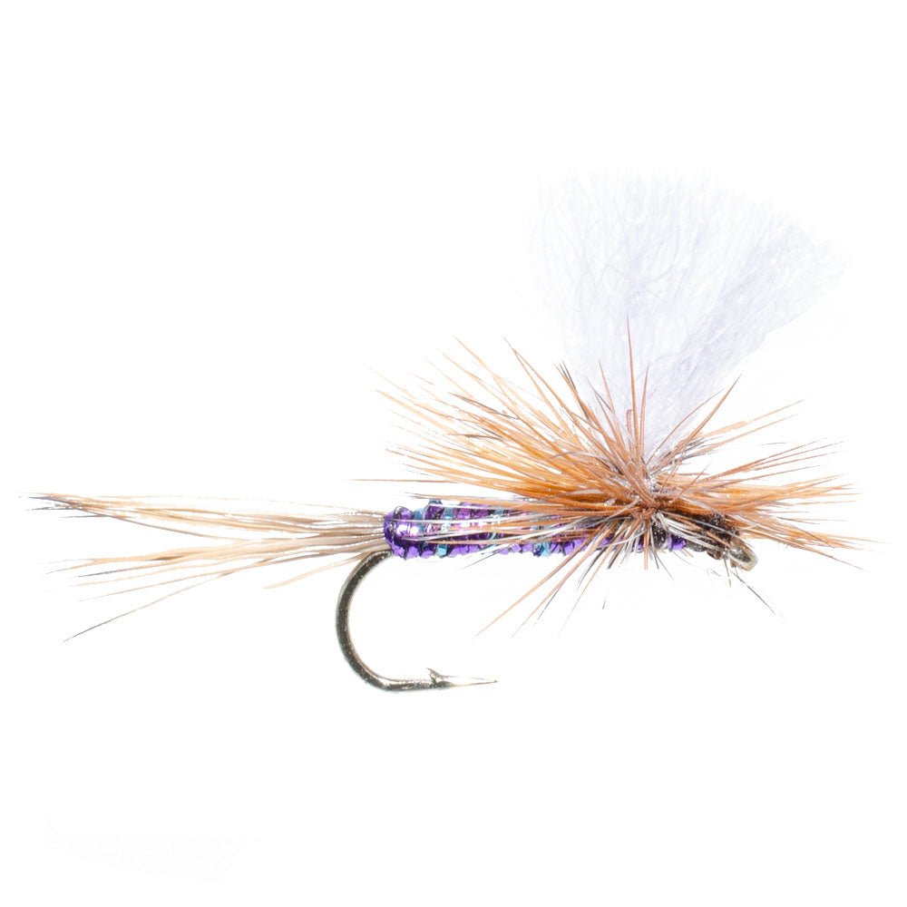 Parachute Super Flash Purple Haze Dry Fly - 6 Flies Size 14 - Hazy Fly Fishing