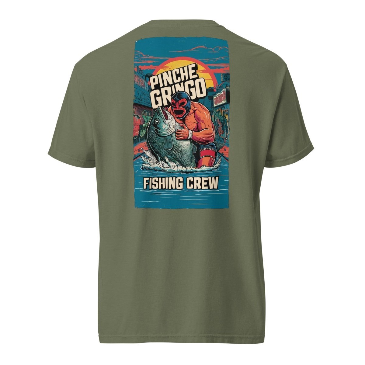 Pinche Gringo Fishing Crew Lucha Libre Shirt - Hazy Fly Fishing
