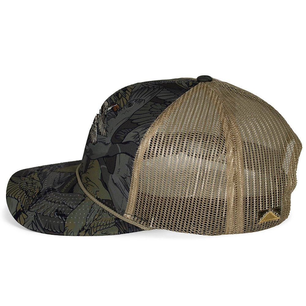 Pintail Pair Duck Hat Waterfowl Print 6 - Panel Rope Cap - Hazy Fly Fishing