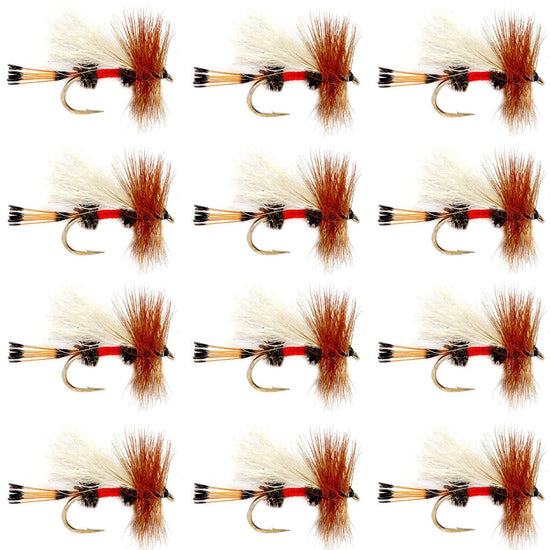 Royal Trude Classic Hair Wing Dry Fly - 1 Dozen Flies Hook Size 16 - Hazy Fly Fishing