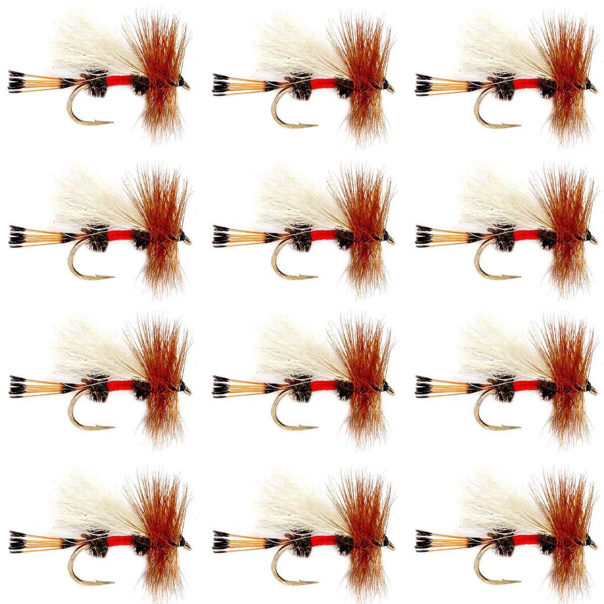 Royal Trude Classic Hair Wing Dry Fly - 1 Dozen Flies Hook Size 16 - Hazy Fly Fishing
