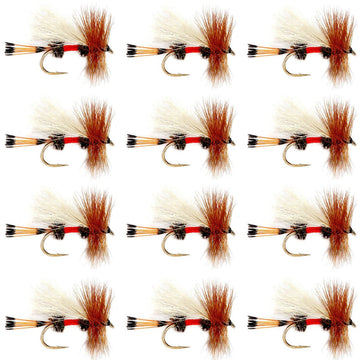 Royal Trude Classic Hair Wing Dry Fly - 1 Dozen Flies Hook Size 16 - Hazy Fly Fishing
