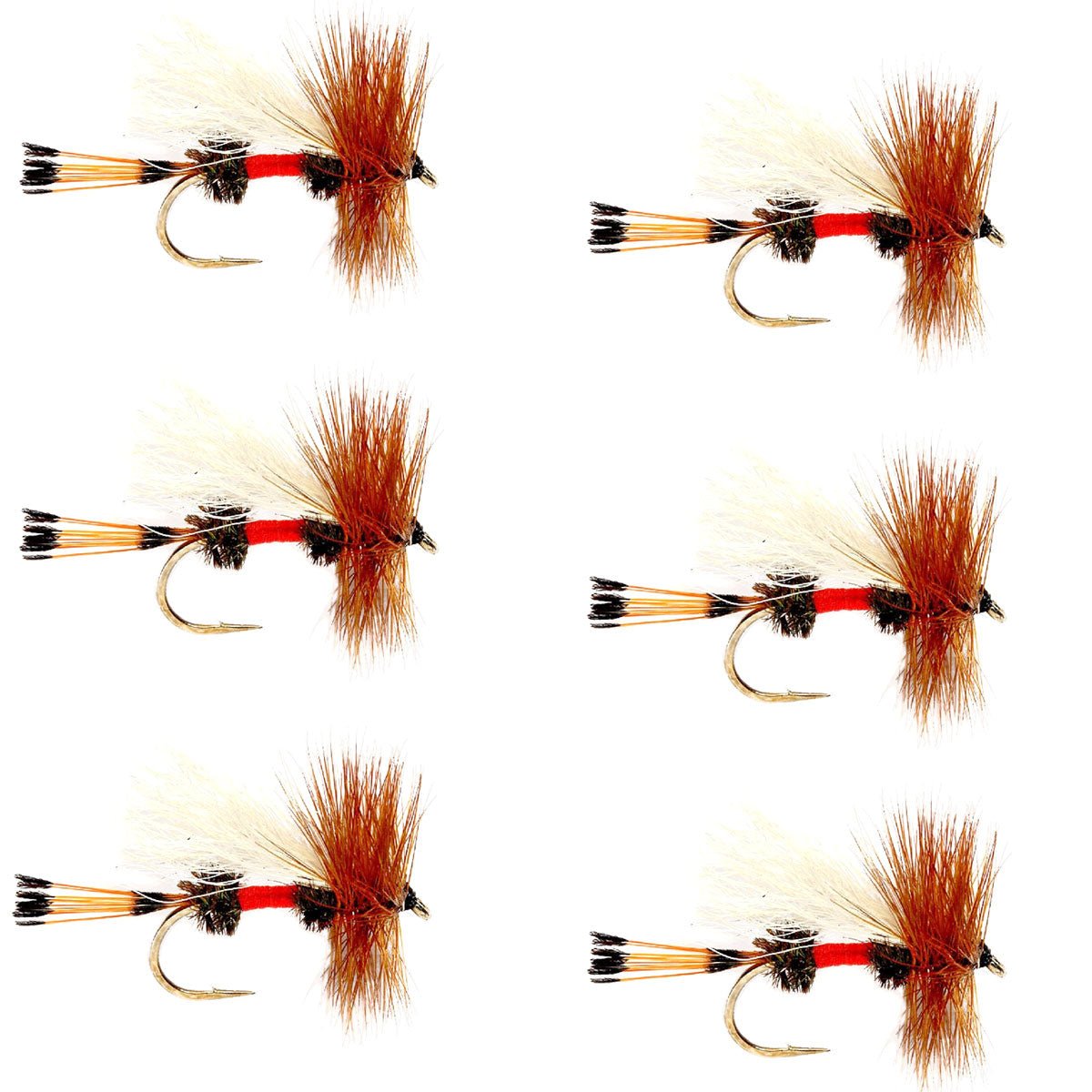 Royal Trude Classic Hair Wing Dry Fly - 6 Flies Hook Size 16 - Hazy Fly Fishing