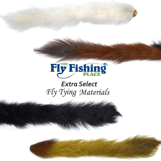 Select Grade Calf Tails - Kiptails - Master Pack - 4 Colors - Natural White Black Brown Olive - Hazy Fly Fishing