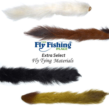 Select Grade Calf Tails - Kiptails - Master Pack - 4 Colors - Natural White Black Brown Olive - Hazy Fly Fishing