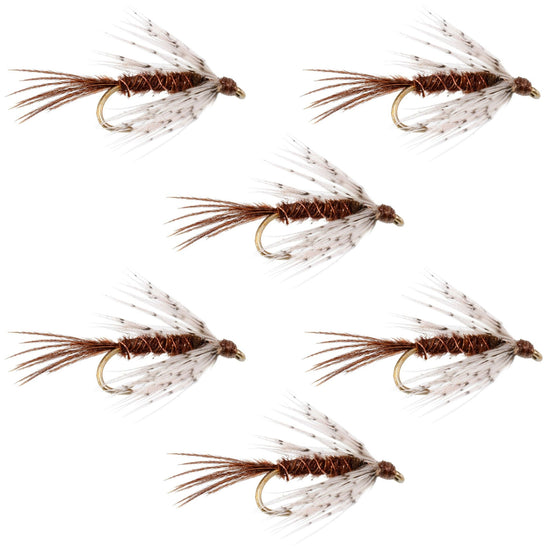 Soft Hackle Partridge and Pheasant Tail Fly Fishing Wet Flies - 6 Flies Hook Size 12 - Hazy Fly Fishing