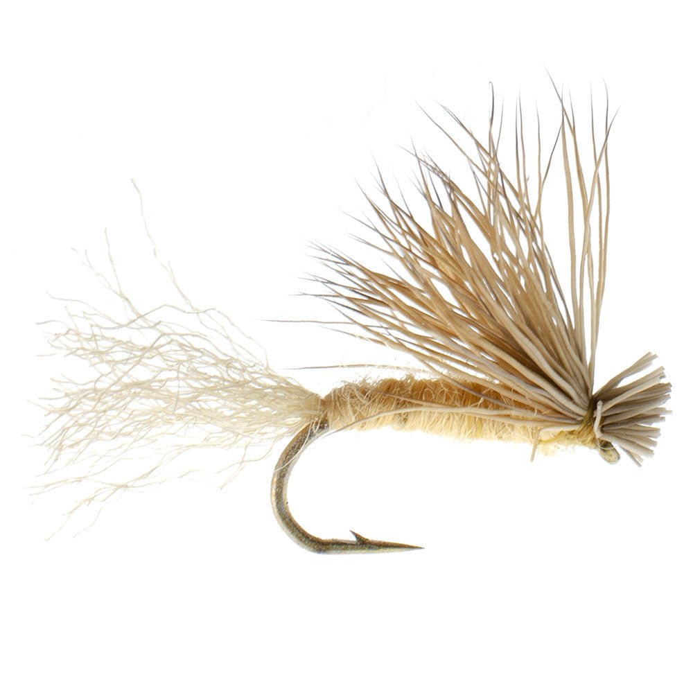 Tan X Caddis Emerging Caddis Adult Trout Dry Fly - 6 Flies Hook Size 14 - Hazy Fly Fishing