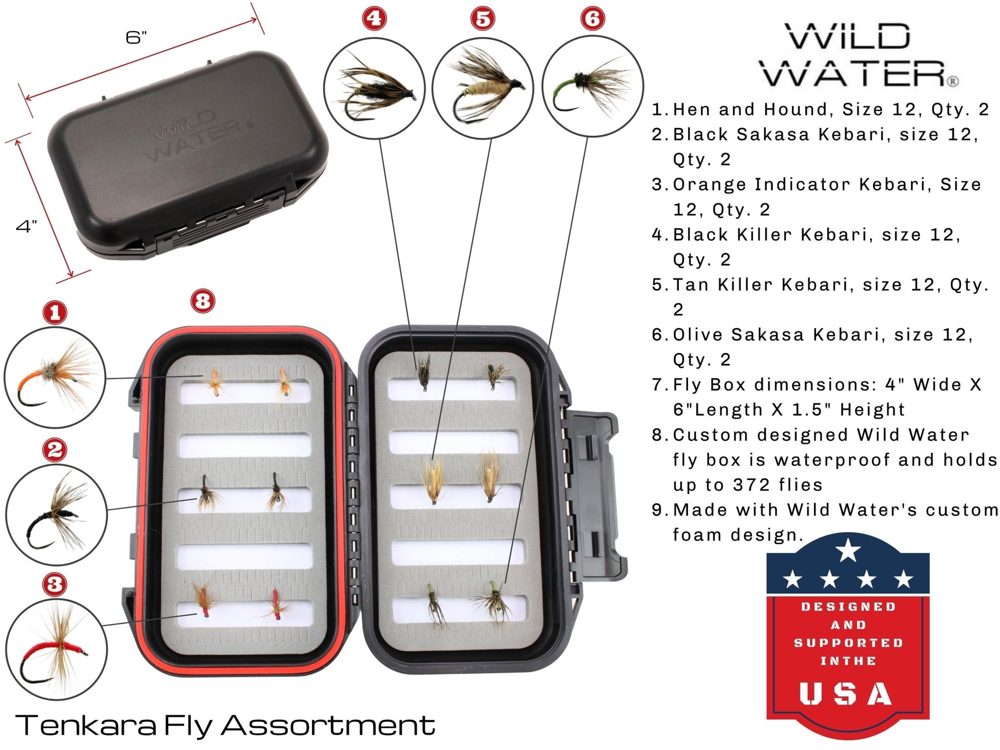 Tenkara Fly Fishing Kit, 6 ft Rod| Wild Water Fly Fishing - Hazy Fly Fishing