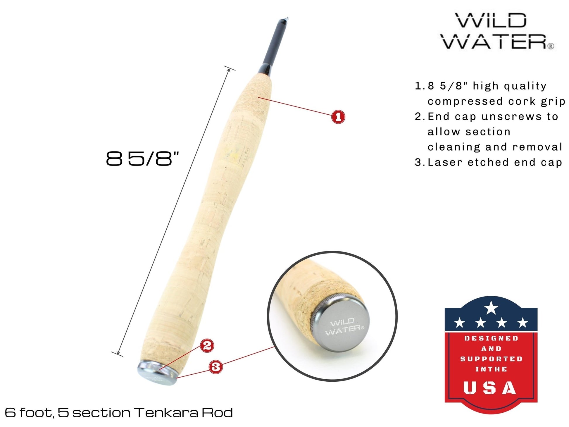 Tenkara Fly Fishing Kit, 6 ft Rod| Wild Water Fly Fishing - Hazy Fly Fishing