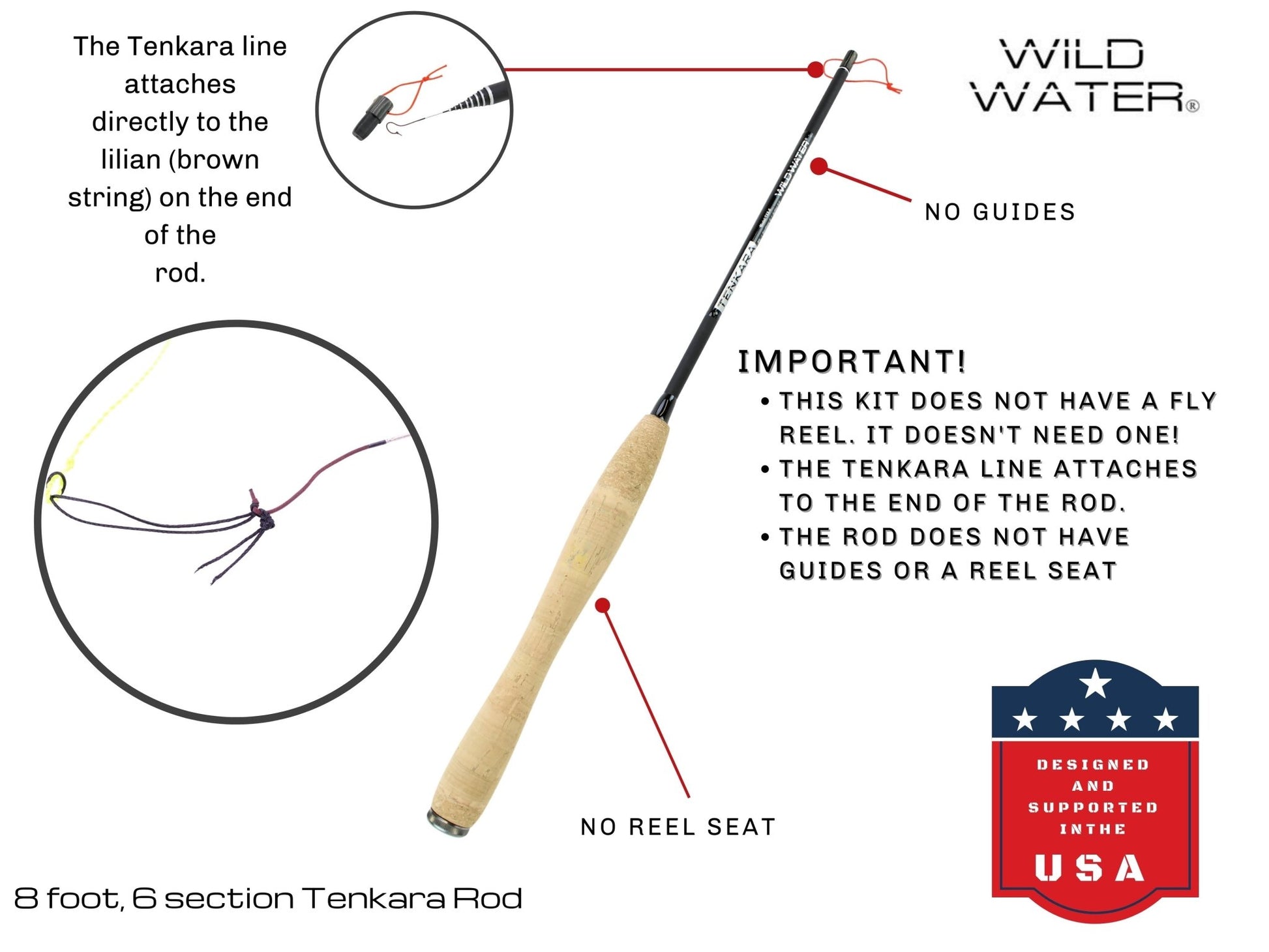 Tenkara Fly Fishing Kit, 8 ft Rod| Wild Water Fly Fishing - Hazy Fly Fishing