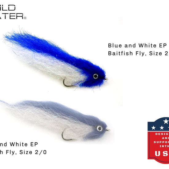 Top Water Baitfish Fly Assortment, 12 Saltwater Flies | Fly Box | Wild Water Fly Fishing - Hazy Fly Fishing