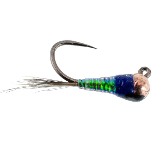 Tungsten Bead Gasolina Perdigon Tactical Jig Czech Euro Nymph Spanish Nymphing Fly - 1 Dozen Flies Size 18 - Hazy Fly Fishing