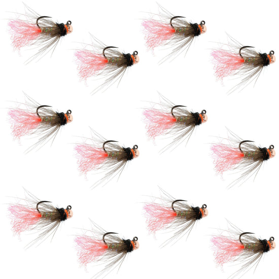 Tungsten Bead Jig Tasmanian Devil Tactical Czech Nymph Euro Nymphing Fly - 1 Dozen Flies Size 14 - Hazy Fly Fishing
