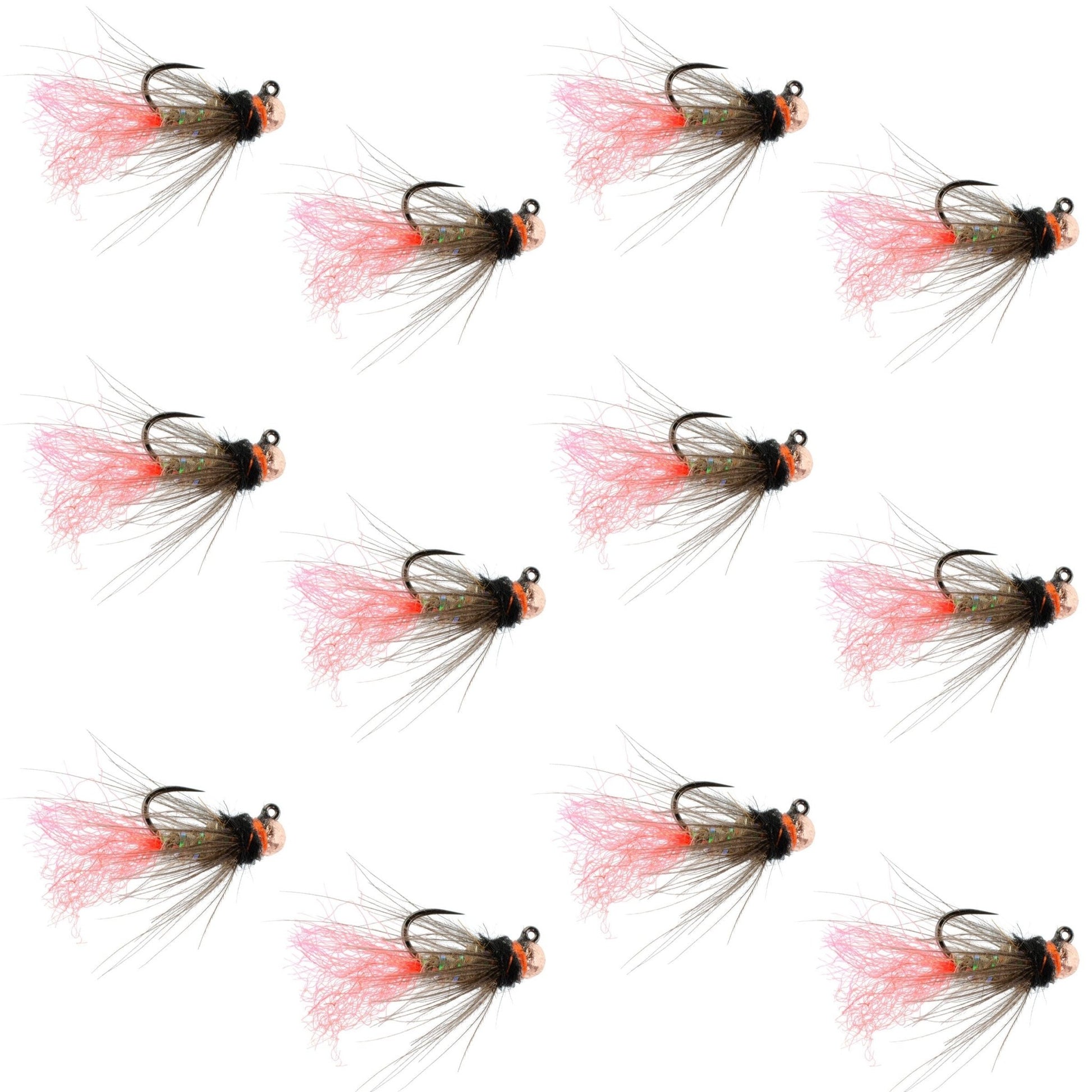 Tungsten Bead Jig Tasmanian Devil Tactical Czech Nymph Euro Nymphing Fly - 1 Dozen Flies Size 14 - Hazy Fly Fishing