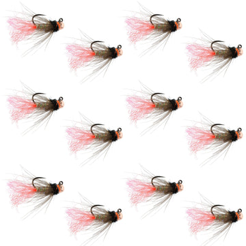 Tungsten Bead Jig Tasmanian Devil Tactical Czech Nymph Euro Nymphing Fly - 1 Dozen Flies Size 14 - Hazy Fly Fishing