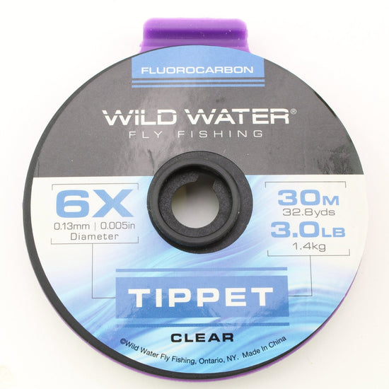 Wild Water Fly Fishing Fluorocarbon Tippet Spool 6X, 30m - Hazy Fly Fishing