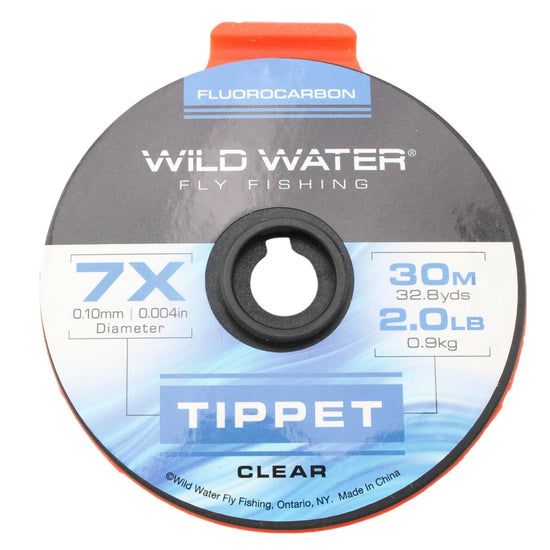 Wild Water Fly Fishing Fluorocarbon Tippet Spool 7X, 30m - Hazy Fly Fishing