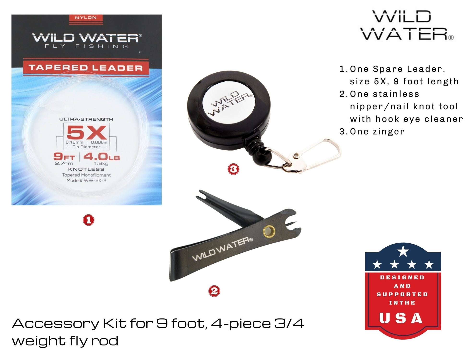 Wild Water Standard Fly Fishing Combo, 9 ft 3/4 wt Rod - Hazy Fly Fishing