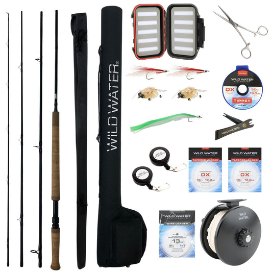 Wild Water Standard Fly Fishing Saltwater Combo, 11 ft 5 wt Switch Rod - Hazy Fly Fishing