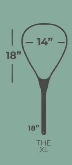 XL 18"x14" - Rainbow Trout Engraved - Natural Fly Fishing Traditional Landing Net - Handcrafted & Made in USA - Hazy Fly Fishing