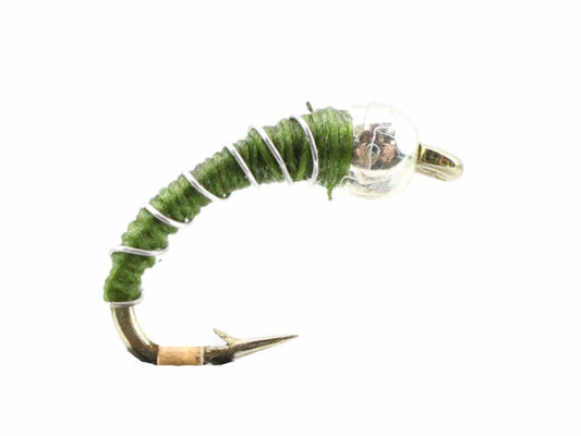 Zebra Midge, Size 18 | Olive | Qty. 6 | Wild Water Fly Fishing - Hazy Fly Fishing