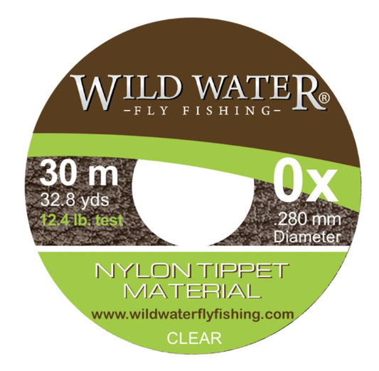 0X Nylon Tippet, 30m Spool | Wild Water Fly Fishing - Hazy Fly Fishing