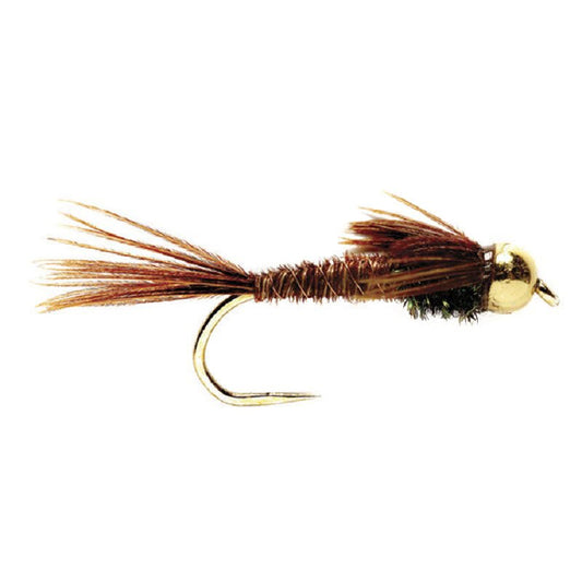 3 Pack Barbless Bead Head Pheasant Tail Nymph Fly Hook Size 16 - Hazy Fly Fishing