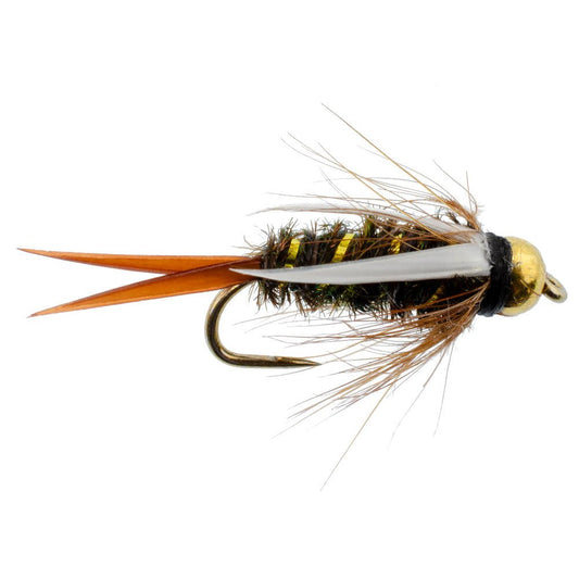 3 Pack Barbless Bead Head Prince Nymph Fly Fishing Flies - Hook Size 16 - Hazy Fly Fishing