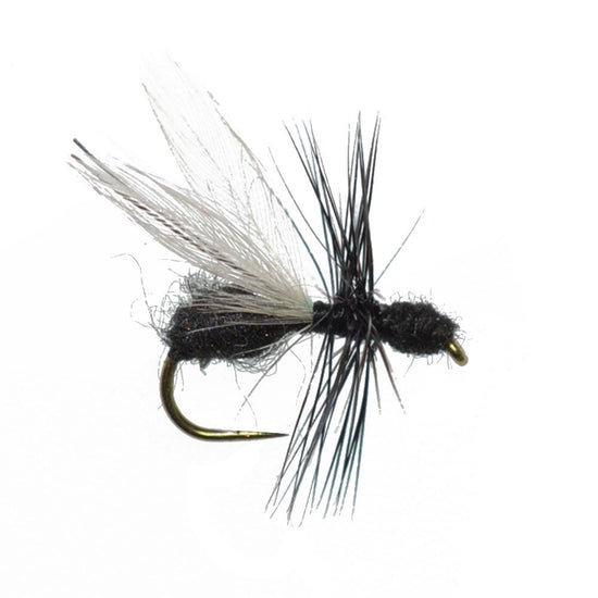 3 Pack Barbless Black Fur Flying Ant Terrestrial Trout Dry Fly Fishing Flies - Hook Size 14 - Hazy Fly Fishing
