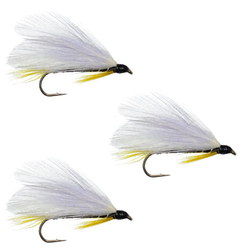 3 Pack Black Ghost Classic Trout and Bass Streamer Fly - Hook Size 4 - Hazy Fly Fishing