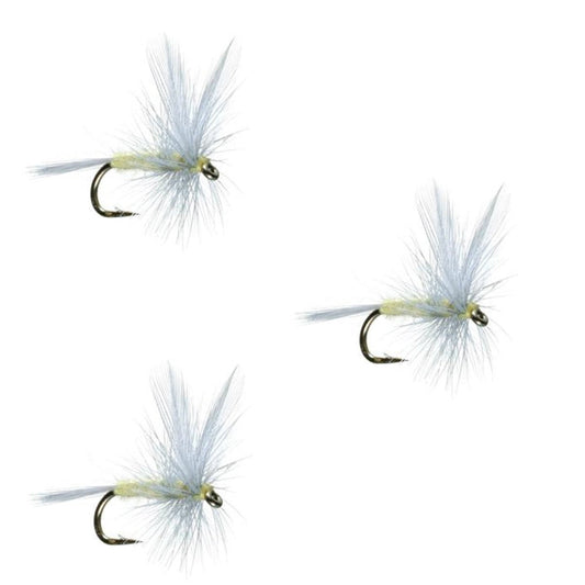 3 Pack Pale Morning Dun PMD Classic Dry Fly - Hook Size 14 - Hazy Fly Fishing