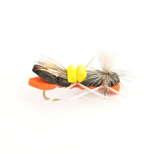 3 Pack Parachute Chernobyl Ant Black Orange Foam Body Grasshopper Fly - Hook Size 10 - Hazy Fly Fishing