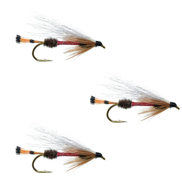 3 Pack Royal Coachman Bucktail Classic Streamer Flies - Hook Size 4 - Hazy Fly Fishing